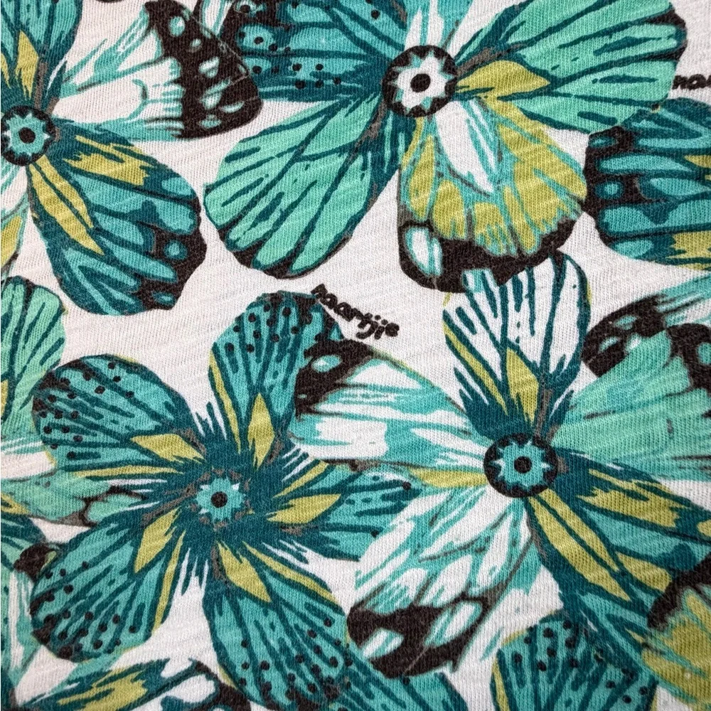 Naartjie Girls XXXXL10 Blue and Green Floral Kids Cottagecore Dress